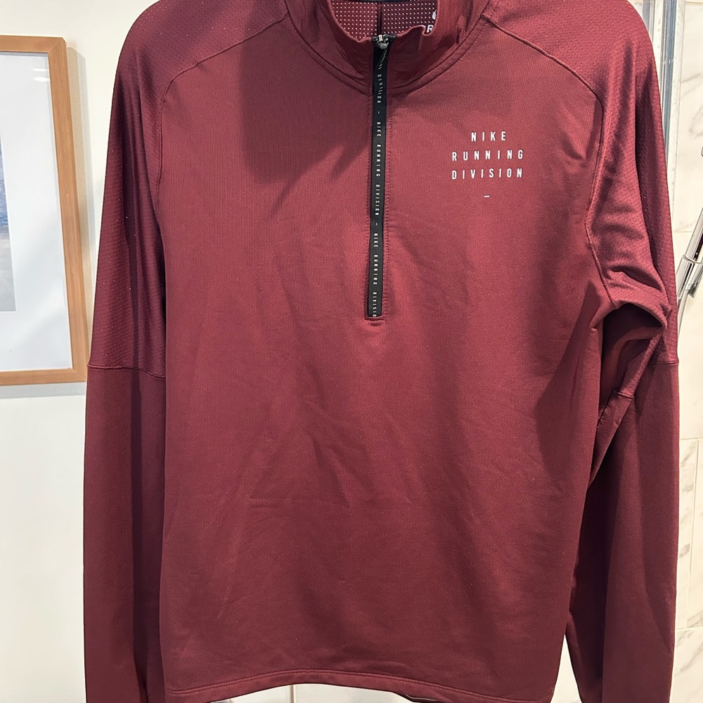Nike Running Division Burgundy Half-Zip Pullover